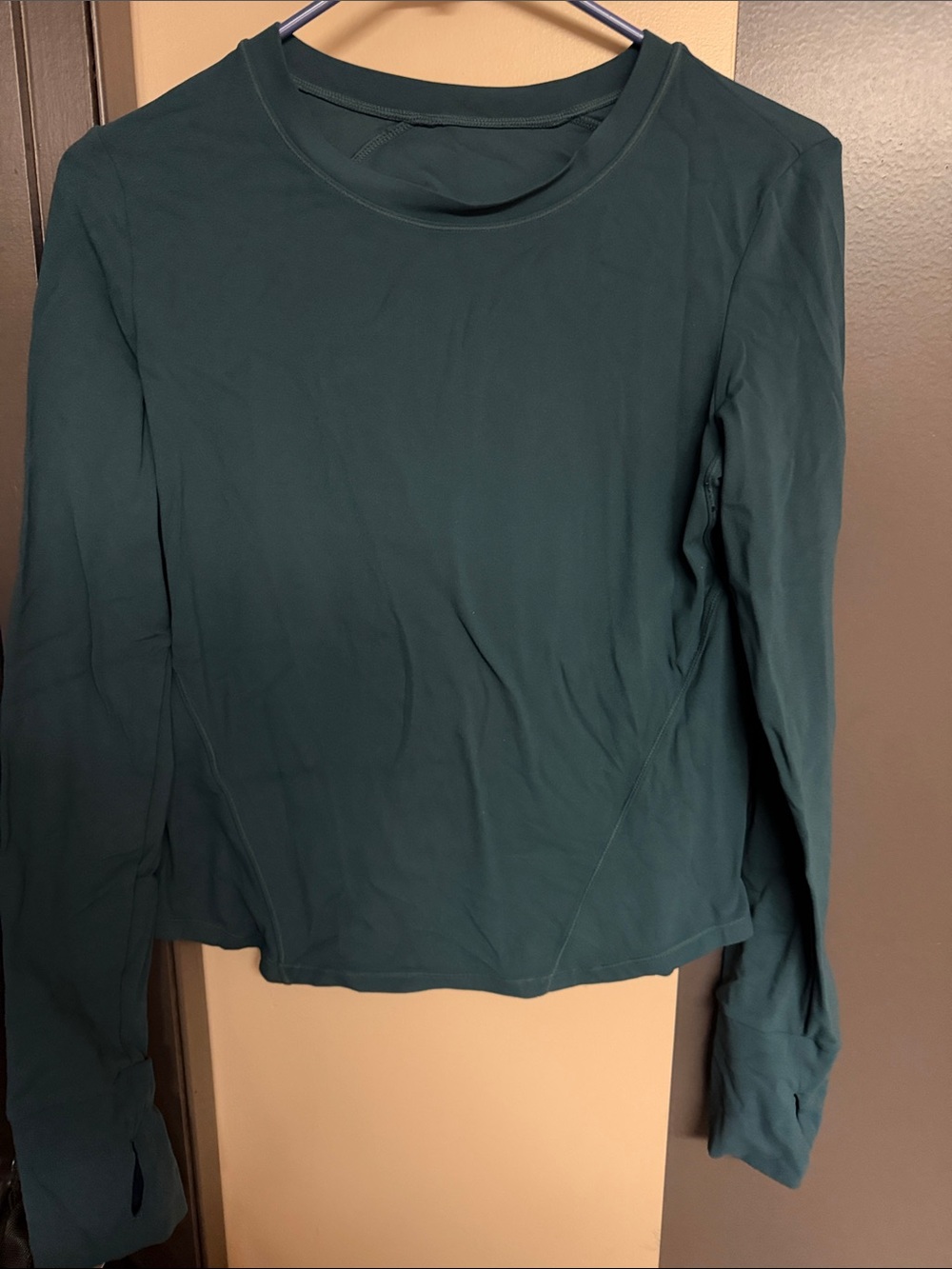 Long Sleeve Women's Crew Neck Top in Teal